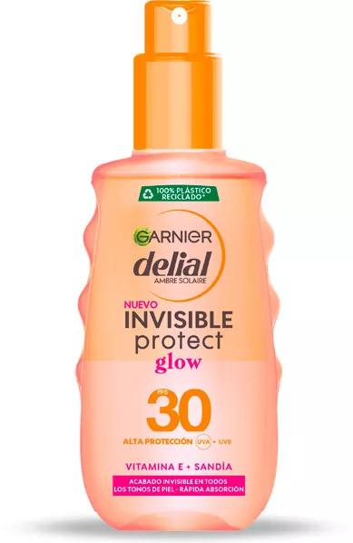 Garnier Delial Protect Glow Solar Invisible Vitamina E y Extracto de Sandía SPF30 Spray 150 ml