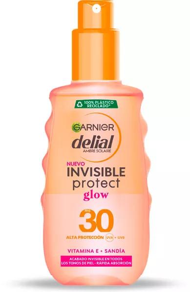 Garnier Delial Protect Glow Solar Invisible Vitamina E e Extracto de Melancia SPF30 Spray 150 ml