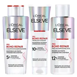 Elseve la routine Pro Bond Repair des cheveux abîmés