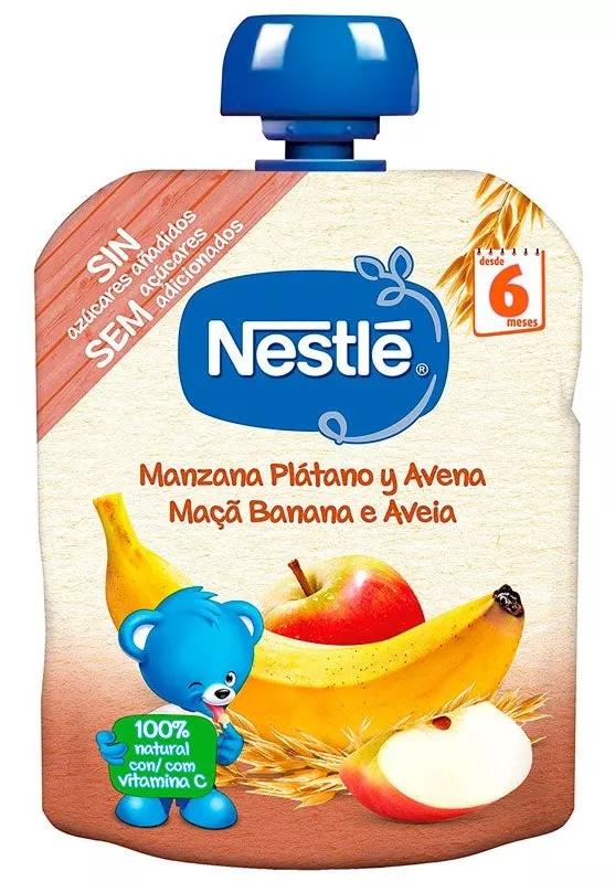 Nestle Naturnes Fruitzak Appel, Banaan en Havermout 90 gr