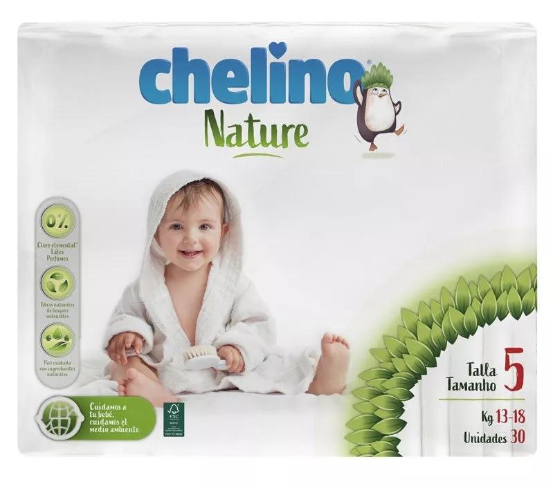 Imagen de Chelino Nature Pañales Talla 5 13-18Kg 30 Uds