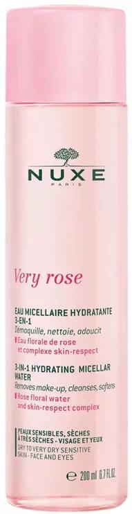 Nuxe Very Rose Água Micelar Hidratante 3 em 1 Pele Seca 200ml