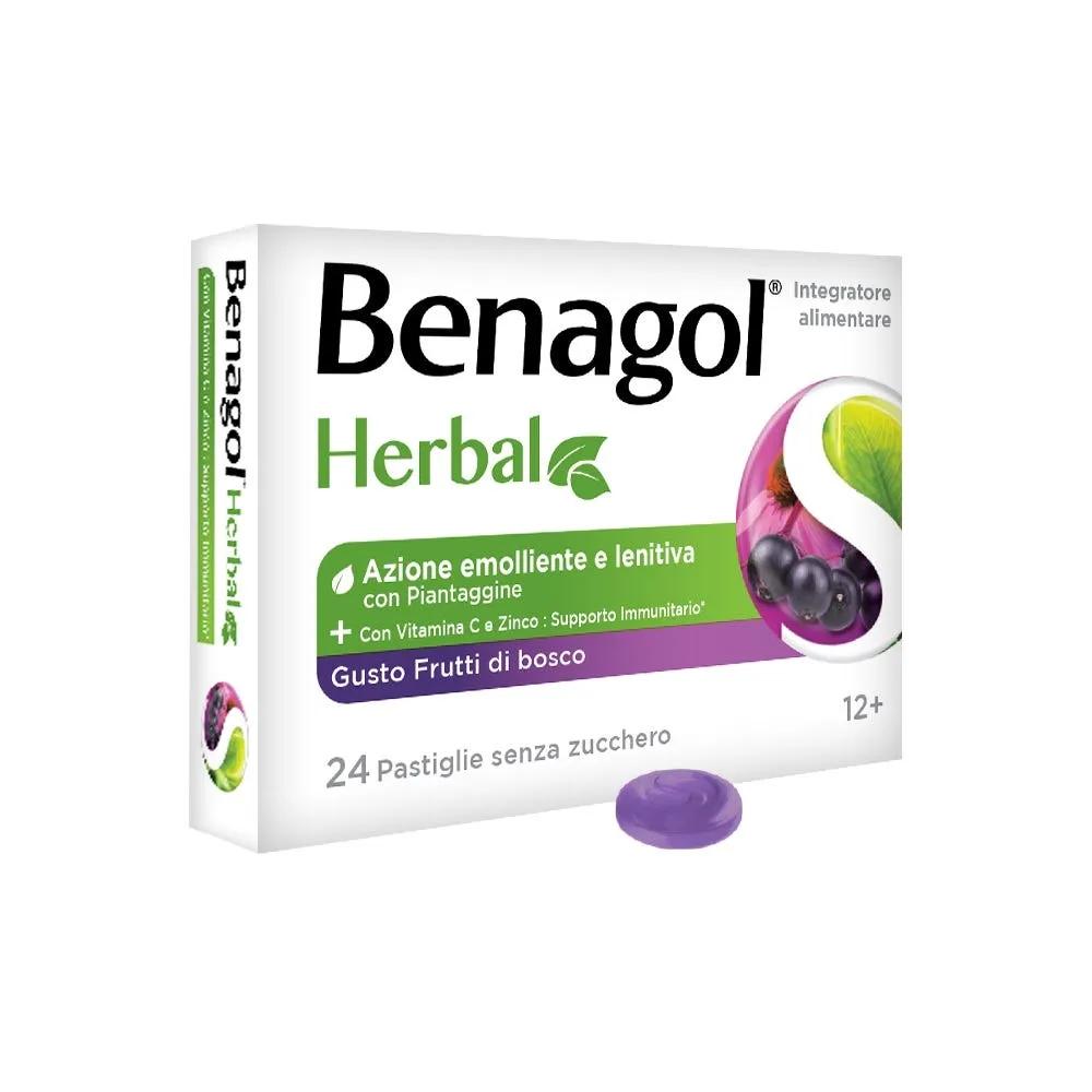 Benagol Herbal Supporto Immunitario Integratore Gusto Frutti Di Bosco 24 Pastiglie