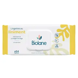 Biolane - Lingettes au Liniment Huile d'Olive - 64 unités