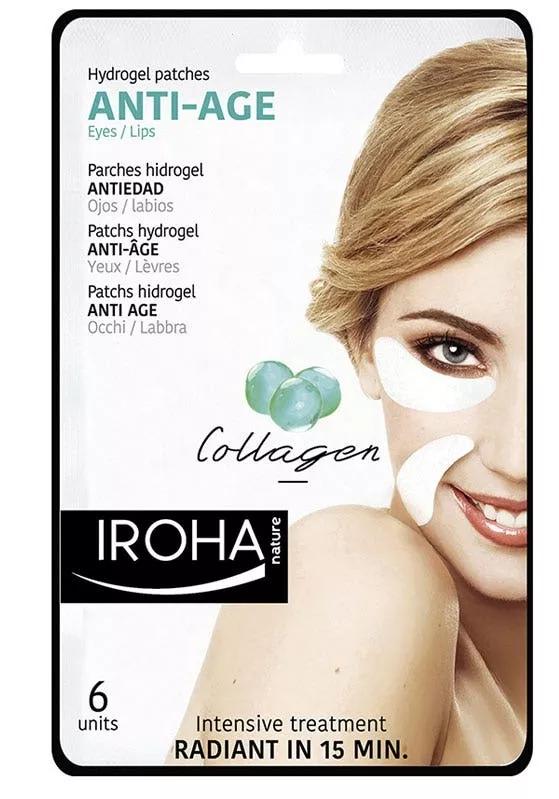 Iroha Nature Eye Contour adesivos anti-envelhecimento 6 unidades