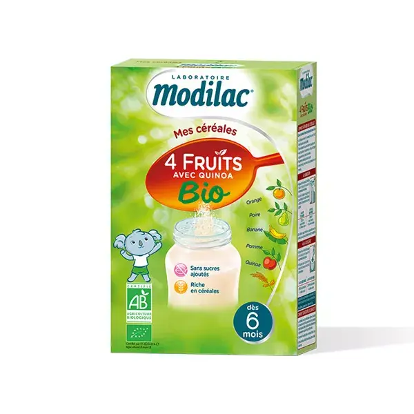 Modilac 4 Fruits with  Organic Quinoa 230g