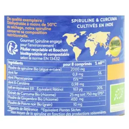 Gourmet Spiruline Curcuma Bio 180 comprimés