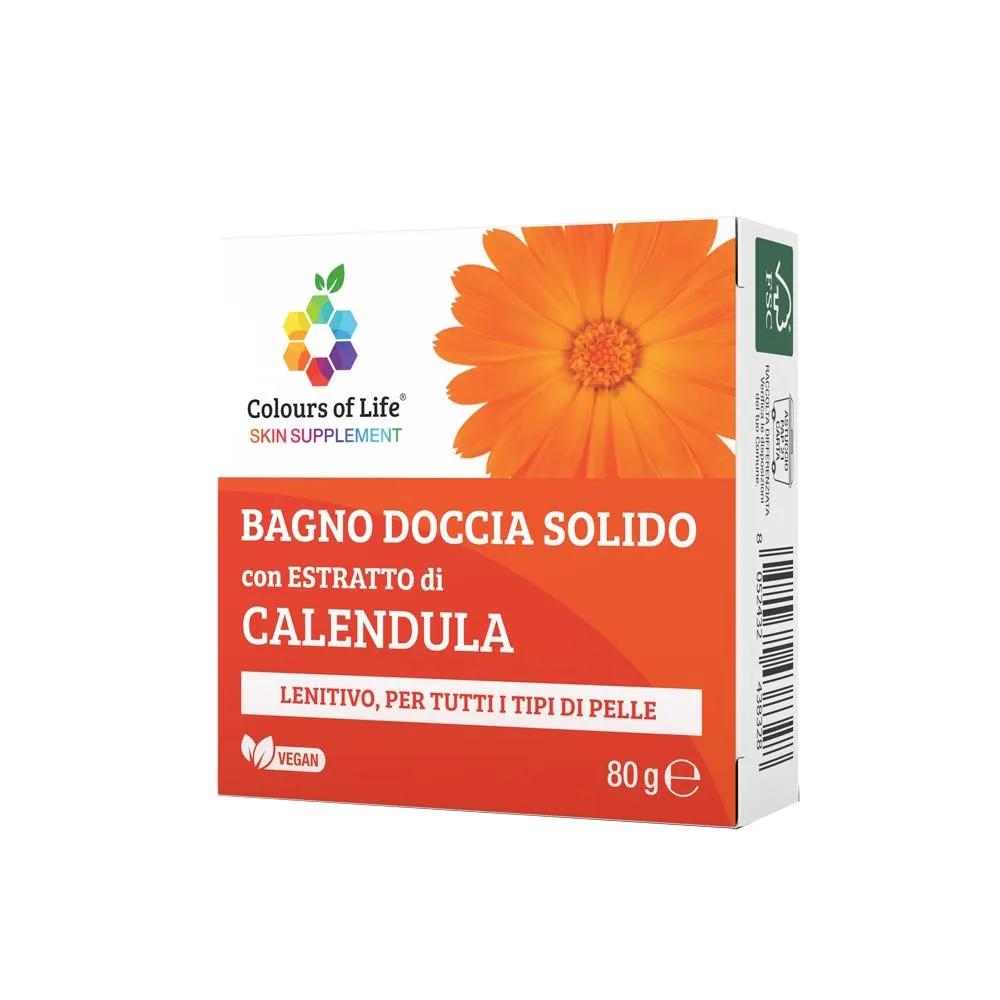 Optima Colours Of Life Bagno Doccia Solido con estratto di Calendula Lenitivo 80 g