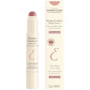 Embryolisse Baume Couleur Stick 3-en-1 Rose Nude 2,5 g