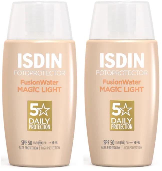 Eau de fusion Isdin Magic Color Light SPF50 2x50 ml