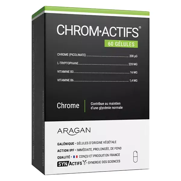 Aragan - Synactifs - Chromactifs® - Métabolisme - Vitamines B3 & B6 - 60 gélules