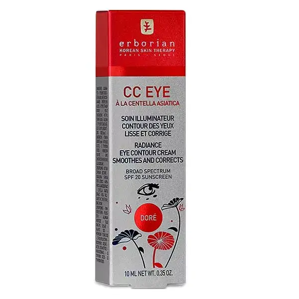 Erborian CC Eye Soin Illuminateur Contour des Yeux à la Centella Asiatica Doré 10ml