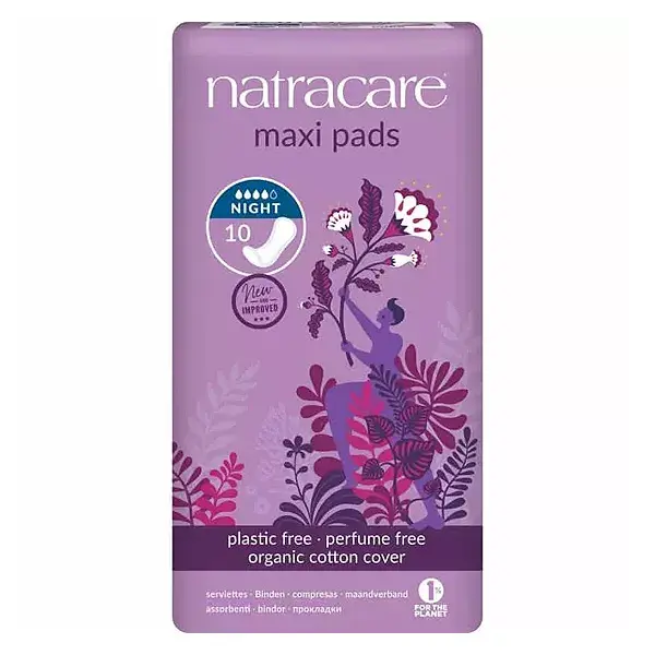 Natracare Ultra Extra Night Time Maxi Pads x 10