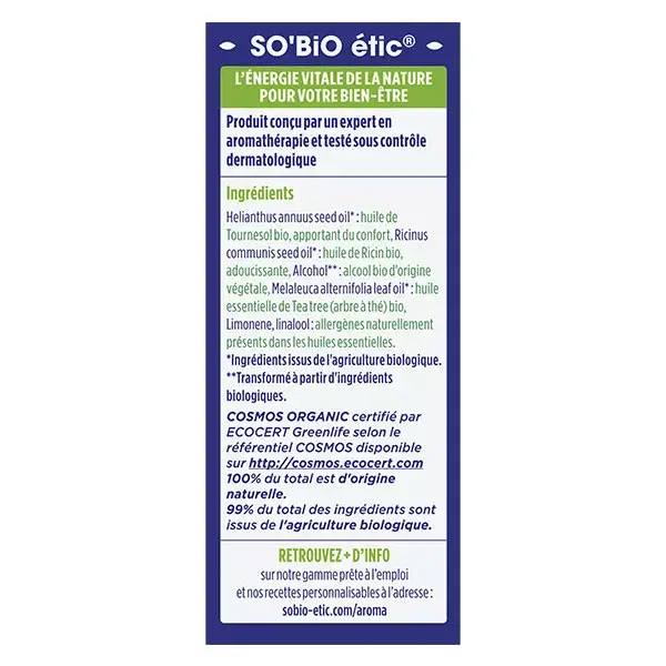 So'Bio Étic Aroma Soin Ciblé Purifiant Arbre à Thé Roll-On Bio 5ml