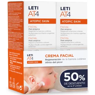 Leti AT4 Pele Atópica Facial 2x50 ml