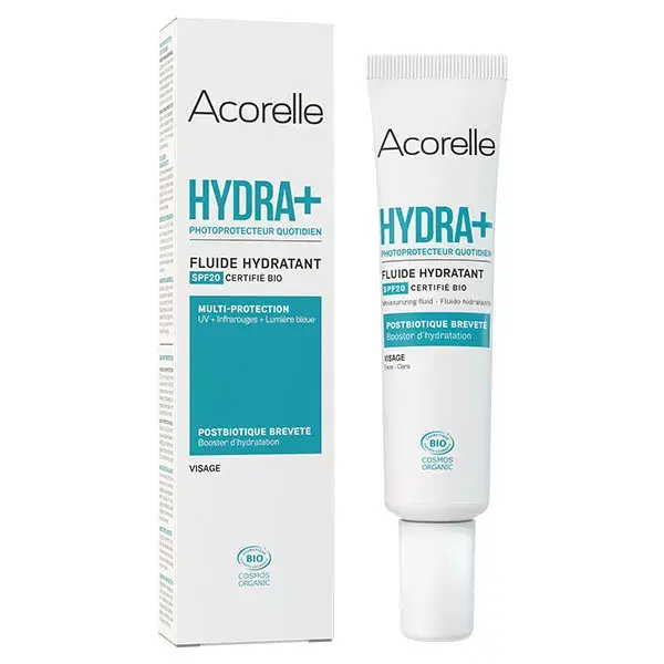 Acorelle Hydra+ Fluide Hydratant Visage SPF20 Bio 40ml