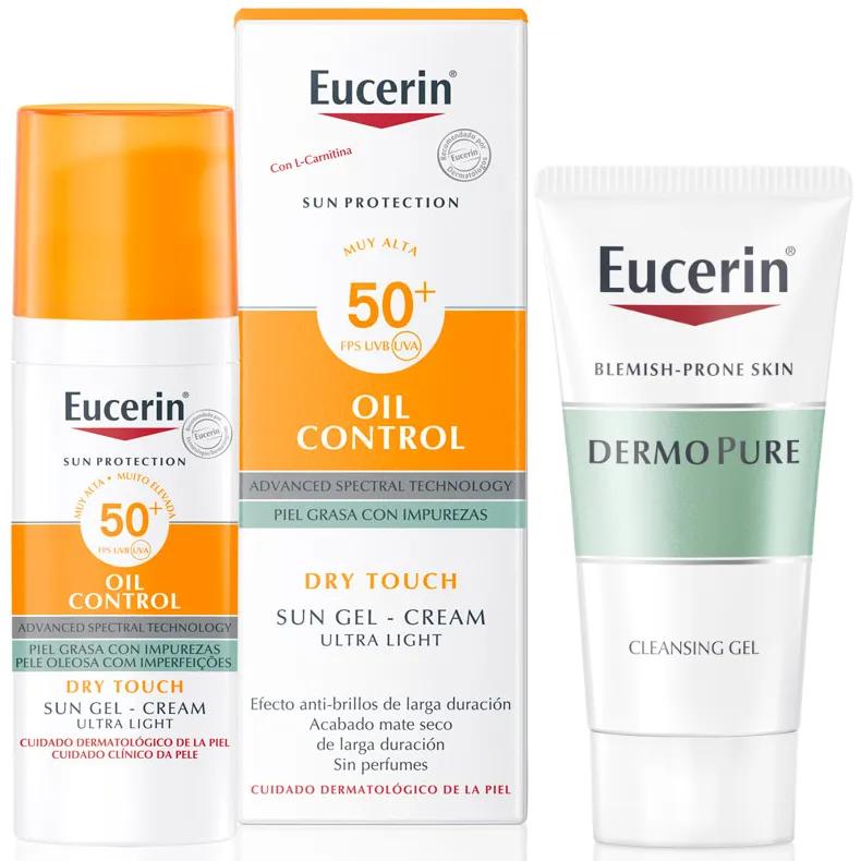 Eucerin Gel-Creme Oil Control Dry Touch SPF50+ 50 ml + GIFT Triple Effect Gel 20 ml
