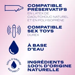 Durex Gel Lubrifiant 100% d'origine Naturelle - A Base d'Aloe Vera - 100ml