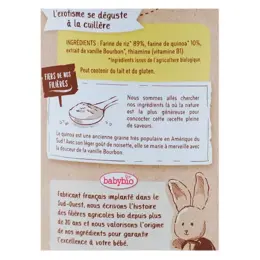 Babybio 5 Céréales Vanille Riz, Blé, Avoine, Seigle, Quinoa +6m Bio 220g