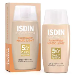 Isdin Fusion Water Color Light Crème Solaire Visage Teintée SPF50 50ml