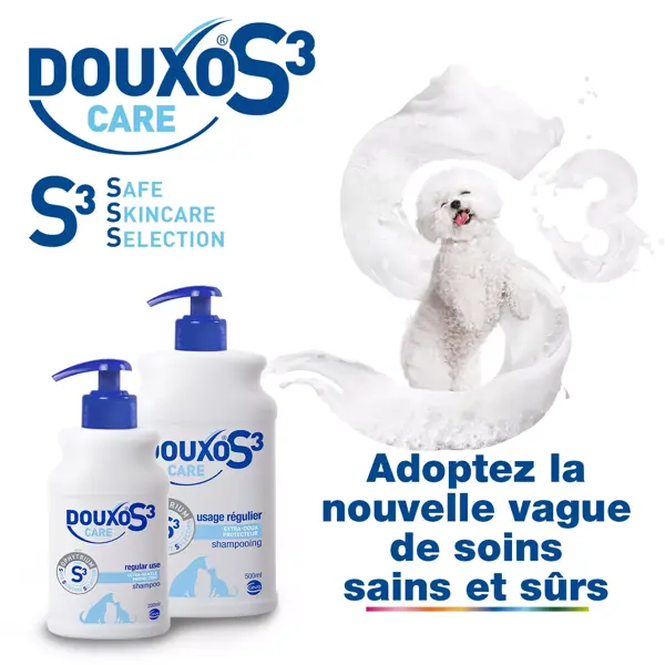 Ceva Douxo Care S3 Care Shampoing Usage Régulier Chien et Chat 200ml