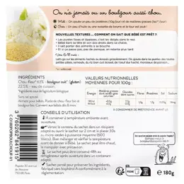 Popote les Moulinés Chou-Fleur Boulgour +8mois Bio 180g