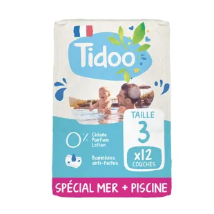 Tidoo Costume da Bagno T3  (4 - 9 kg) 12 pannolini