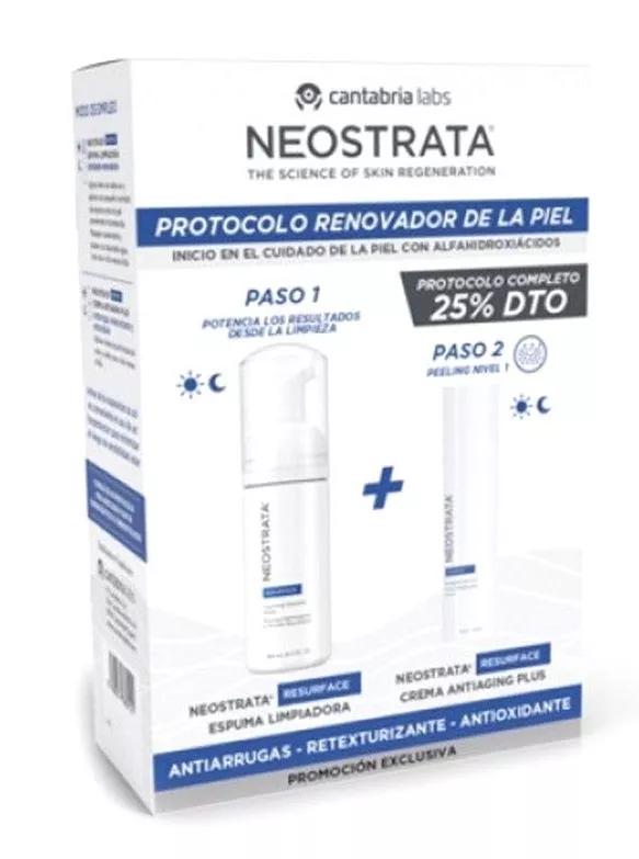 Neostrata Resurface Espuma Limpiadora 125 ml + Crema Antiaging Plus 30 ml