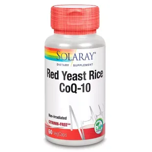 Red Yeast Rice Plus Q10 Solaray 60 Vegetable Capsules