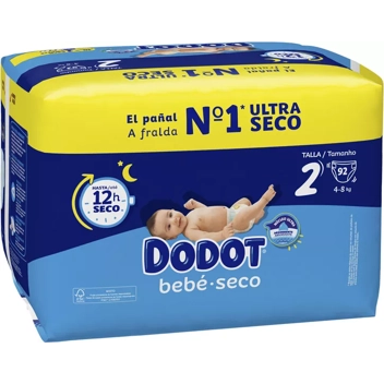Dodot Mainline Bebé Seco Talla 2 (4-8kg) 68 unidades - Oferfarma