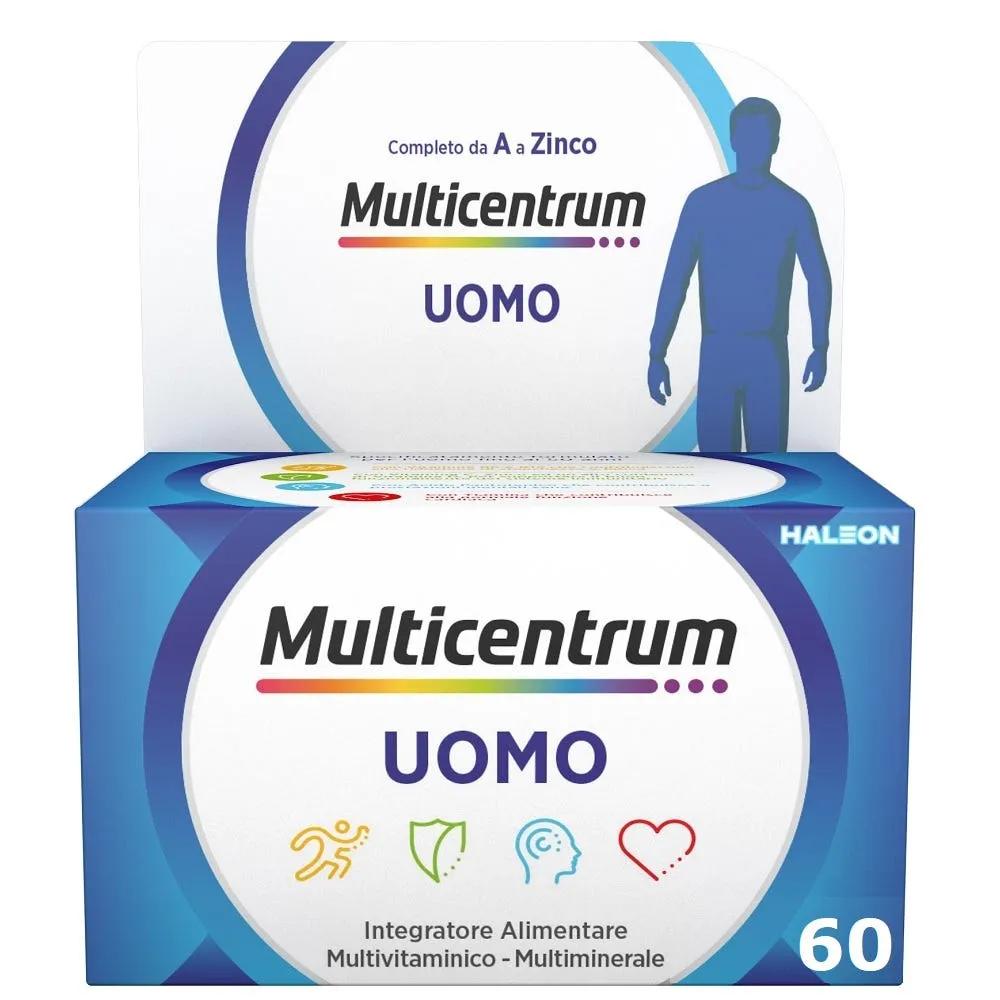 Multicentrum Uomo Integratore Alimentare Multivitaminico Vitamina B D3 A Calcio Magnesio 60 Compresse