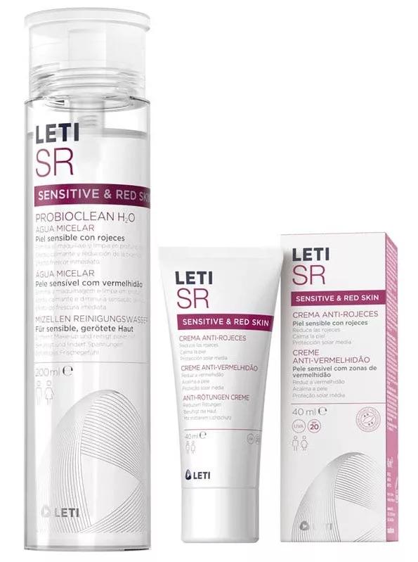 Leti SR Crema Antirojeces 40 ml + ProbioClean H2O Agua Micelar 200 ml