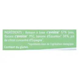 Babybio Desserts Végétaux Gourde Brassé Avoine Banane +6m Bio 4 x 85g