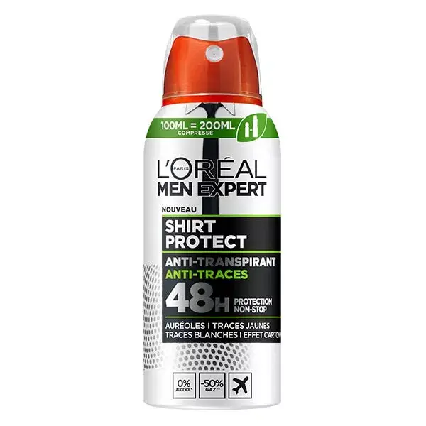 L'Oréal Men Expert Shirt Protect Deodorante Spray Anti Sudorazione 48h 100ml
