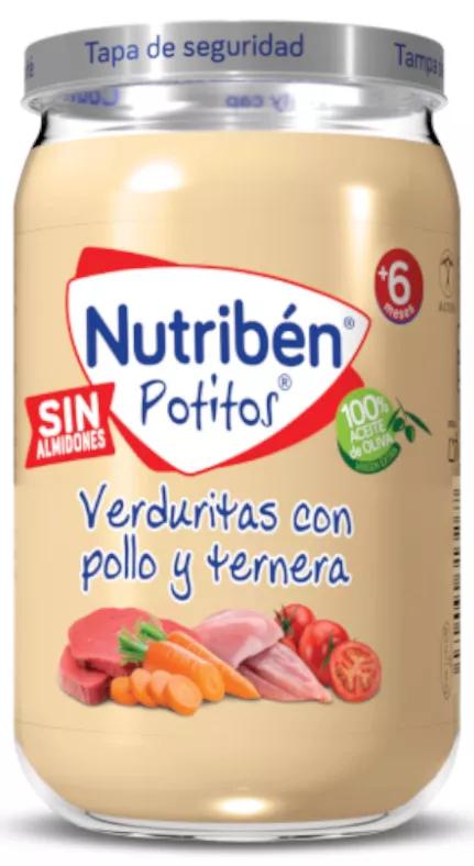 Nutribén Potito Pollo y Ternera con Verduritas +6m 235 gr