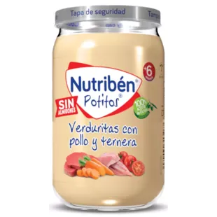 Nutribén Potito Pollo y Ternera con Verduritas +6m 235 gr