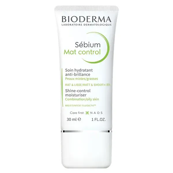 Bioderma Sébium Mat Control Soin Anti-Brillance Peaux Mixtes à Grasses 30ml