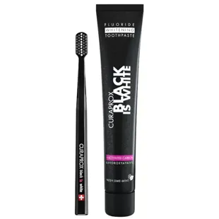 Curaprox Cepillo de Dientes + Pasta Dental Black is White 90 ml