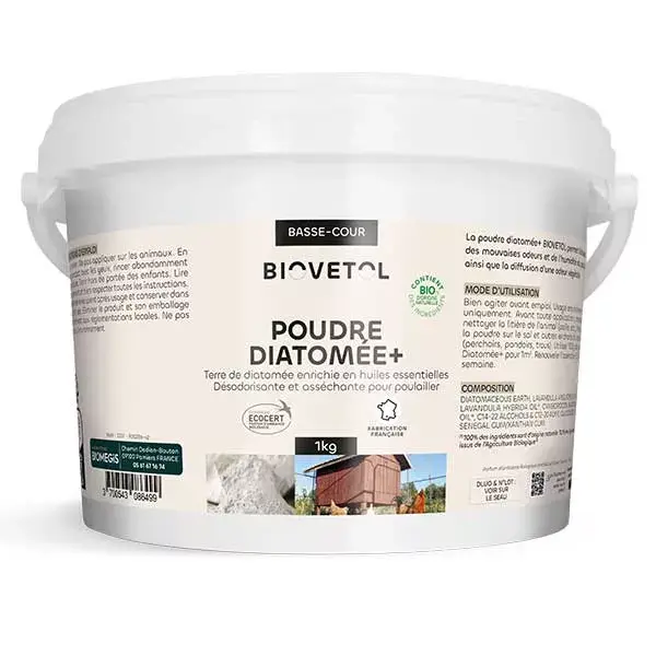 Vetobiol Poudre Diatomée+ Bio Basse-Cour 1kg