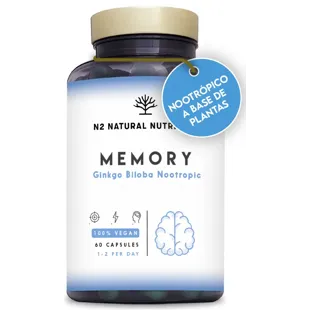 N2 Natural Nutrition Memory Ginkgo Biloba Nootropic 60 Vegan Capsules