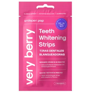 Smilepen Pop Tiras Dentales Blanqueadoras Fresa