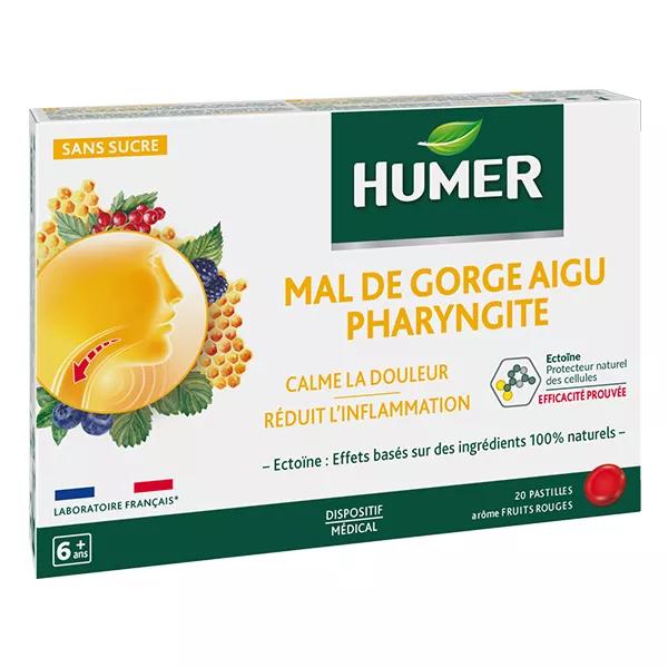 Humer Mal di Gola Acuto Faringite 20 Pastiglie