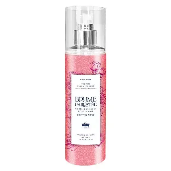 Les petits bains de Provence Glittery Perfumed Mist Night Rose Powdered Flower 250ml