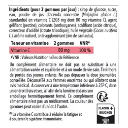 Forté Pharma Acérola Gummies Vitamine C 60 Gommes Energie Coup de fatigue