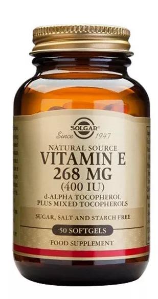 Solgar Vitamina E 400 UI 268 mg 50 comprimidos