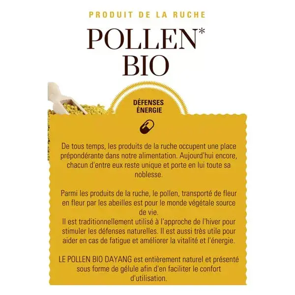 Dayang Pollen Bio Energie Résistance 15 gélules