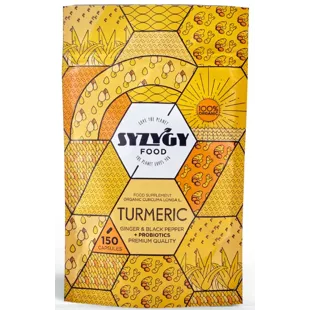 Syzygy Food Turmeric with Ginger and Black Pepper with Probiotics 150 Capsules