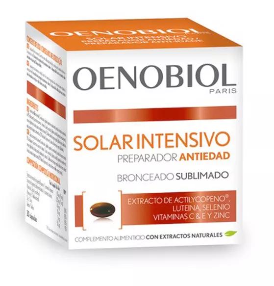 Oenobiol Solaire Intensif Anti envelhecimento Peles Normais 30 Cápsulas