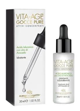 Bottega di LungaVita Vita-Age Gocce Pure Acido Ialuronico con Olio di Avocado 30 ml