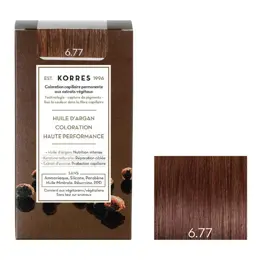Korres Capillaire Coloration Permanente Blond Foncé Marron Intense 6.77